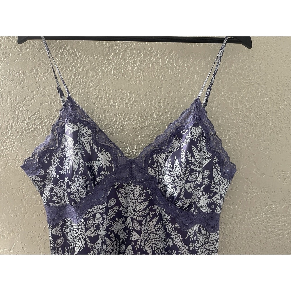 Gillian & O'Malley Women's Purple & White Floral Lace‎ Chemise Slip Dress Size L - Picture 2 of 6